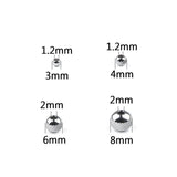 Stainless Steel Spacer Bead 3 4 6 8mm Round Ball Metal Loose Bead