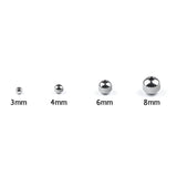 Stainless Steel Spacer Bead 3 4 6 8mm Round Ball Metal Loose Bead
