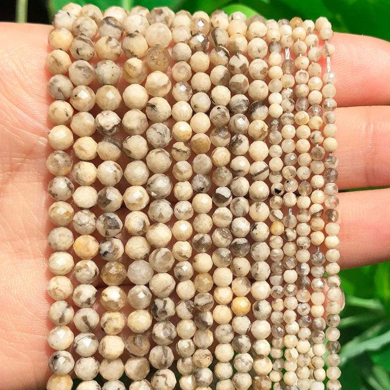 Faceted Jaspers Waist Loose Beads for Jewelry Making