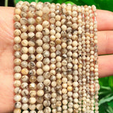 Faceted Jaspers Waist Loose Beads for Jewelry Making