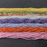 Natural Stone Zircon Necklace Bead 2mm 3mm 4mm Faceted Round Small Beads