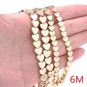 14k Gold Plated Hematite Beads for Jewelry Making, DIY Bracelet Necklace