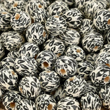 10mm Leopard Pattern Wooden Beads for Jewelry Making DIY Bracelet Accessories