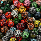 10mm Leopard Pattern Wooden Beads for Jewelry Making DIY Bracelet Accessories