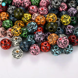 10mm Leopard Pattern Wooden Beads for Jewelry Making DIY Bracelet Accessories