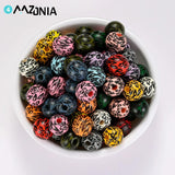 10mm Leopard Pattern Wooden Beads for Jewelry Making DIY Bracelet Accessories