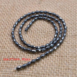 Faceted Round Hematite Beads 15inch 3*5mm DIY Jewelry Making Bracelet