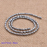 Faceted Round Hematite Beads 15inch 3*5mm DIY Jewelry Making Bracelet