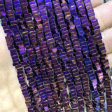 Colorful Hematite Square Flake Spacer Stone Beads for DIY Jewelry Making