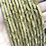 Colorful Hematite Square Flake Spacer Stone Beads for DIY Jewelry Making