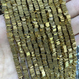 Colorful Hematite Square Flake Spacer Stone Beads for DIY Jewelry Making