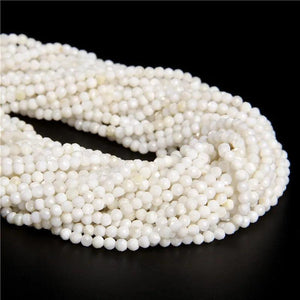 3mm Natural Shell Faceted Bead Micro Mother Of Pearl Shells Spacer Beads
