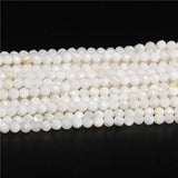 3mm Natural Shell Faceted Bead Micro Mother Of Pearl Shells Spacer Beads