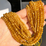 2 3 4mm Yellow Jades Loose Stone Beads for Jewelry Making