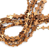 4/6/8MM Hematite Stone Cross Beads for DIY Jewelry Making