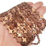 4/6/8MM Hematite Stone Cross Beads for DIY Jewelry Making