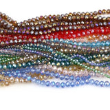 4/6/8mm Faceted Crystal Beads Round Colorful Glass Bead DIY Jewelry Making
