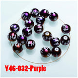 10mm Round Glass Christmas Tree Beads for Holiday Crafts