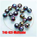 10mm Round Glass Christmas Tree Beads for Holiday Crafts