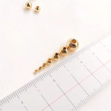 14K Plated Brass Ball Beads, Bracelet Making Supply