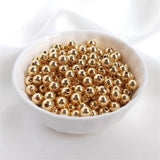 14K Plated Brass Ball Beads, Bracelet Making Supply