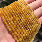 Small Waist Beads 2 3 4mm Natural Yellow Jades Loose Stone Citrine Beads
