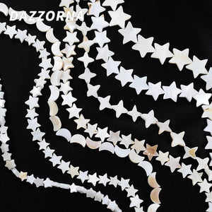 Natural Star Moon Shell Beads Mother Of Pearl Spacer Charms for DIY Necklace