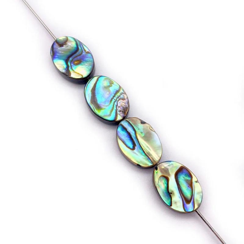 2pcs/bag Natural Abalone Shell Bead Oval Jewelry Making DIY Earring Pendant