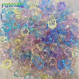 50Pcs Colorful Orchid Shaped Beads for Jewelry Making DIY Necklace