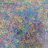 50Pcs Colorful Orchid Shaped Beads for Jewelry Making DIY Necklace
