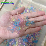 50Pcs Colorful Orchid Shaped Beads for Jewelry Making DIY Necklace