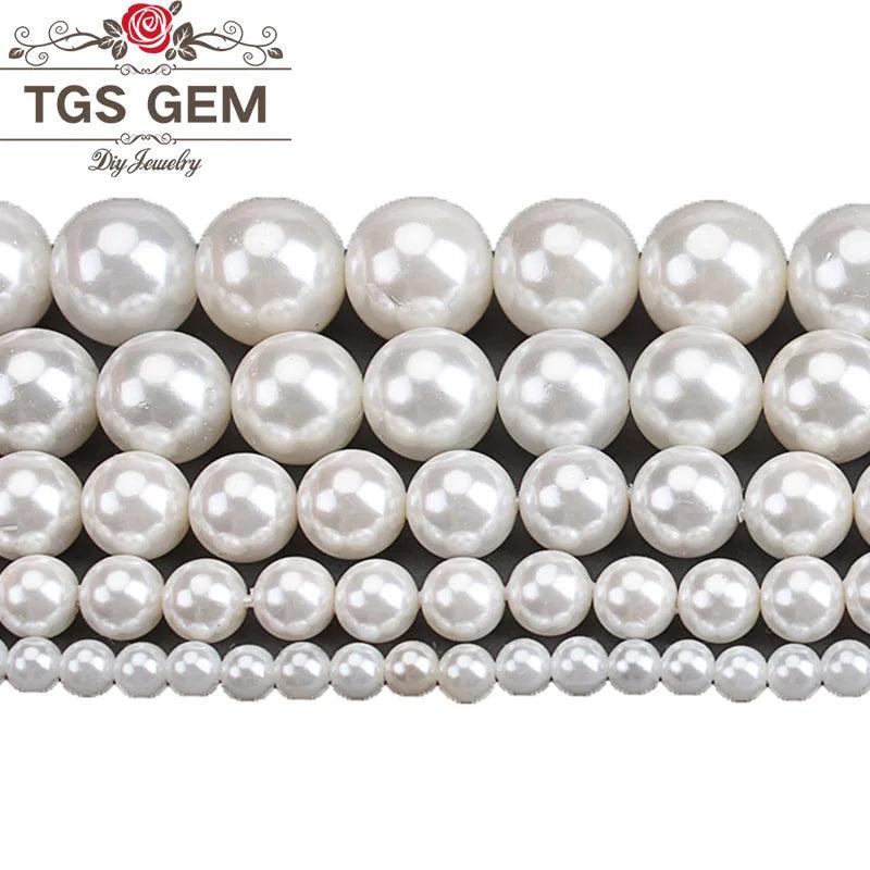 Shell Pearl Round Loose Beads for Jewelry Making
