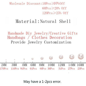 Shell Pearl Round Loose Beads for Jewelry Making