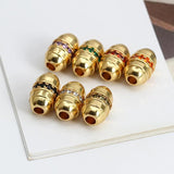 Enamel Copper Beads for Jewelry Making Oval Loose Beads