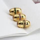 Enamel Copper Beads for Jewelry Making Oval Loose Beads