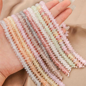 6-8mm Crystal Cracked Beads Lot for Jewelry Making