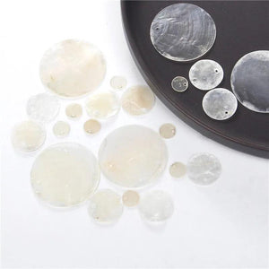 10-15mm Round Shell Pieces Pendant Bead Natural Earring Charm Beads