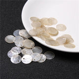 10-15mm Round Shell Pieces Pendant Bead Natural Earring Charm Beads