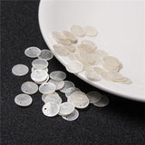 10-15mm Round Shell Pieces Pendant Bead Natural Earring Charm Beads