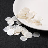 10-15mm Round Shell Pieces Pendant Bead Natural Earring Charm Beads