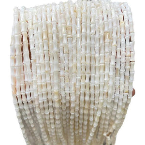 4x8mm Natural Shell Stone Bamboo Shape DIY Loose Beads Strand Jewelry