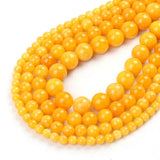 Natural Angelite Stone Yellow Beads 4/6/8/10mm