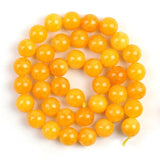 Natural Angelite Stone Yellow Beads 4/6/8/10mm