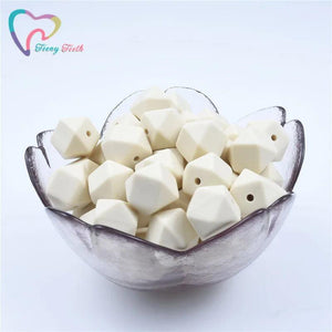 10 PCS Navajo Silicone Beads Hexagon Baby Chew Necklace BPA Nursing