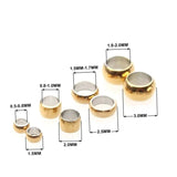 50Pcs Stainless Steel Stopper Beads for DIY Jewelry, Fits 0.8/1.0/1.5/2.0MM Rope