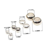 50Pcs Stainless Steel Stopper Beads for DIY Jewelry, Fits 0.8/1.0/1.5/2.0MM Rope