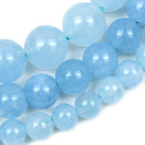 6-10mm Natural Aquamarine Light Colour Stone Beads for Jewelry Making