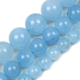 6-10mm Natural Aquamarine Light Colour Stone Beads for Jewelry Making