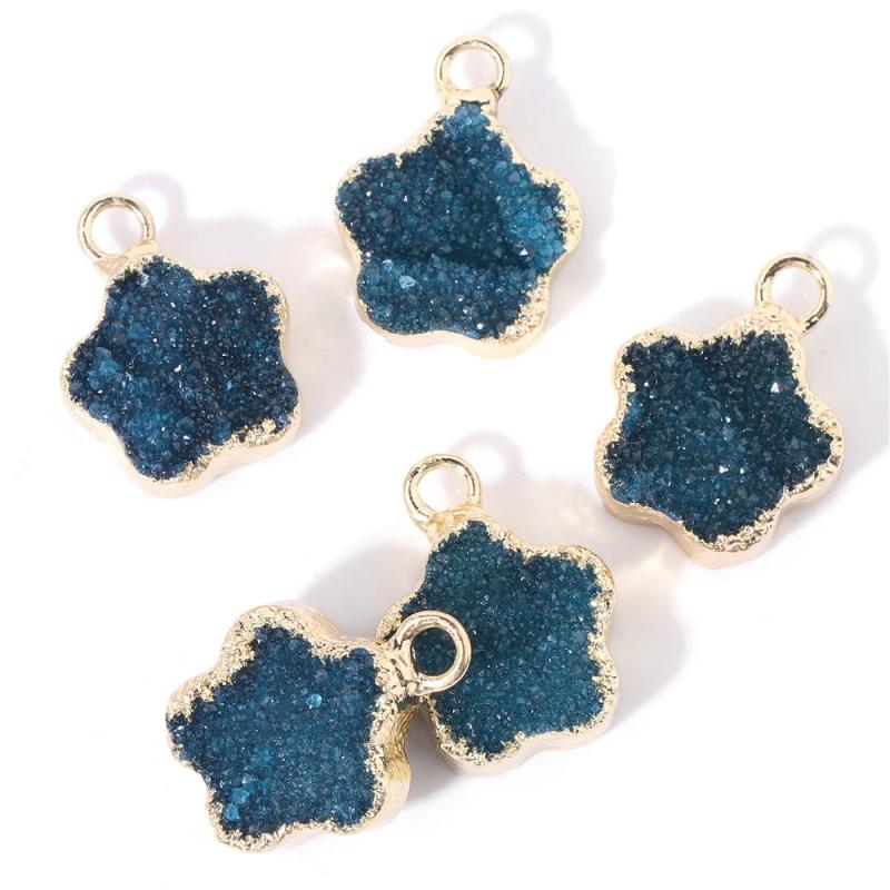 Star Shape Crystal Druzy Pendant for DIY Jewelry