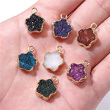 Star Shape Crystal Druzy Pendant for DIY Jewelry